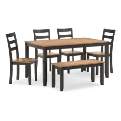 Signature Design by Ashley Getty Dining Table and 4 Chairs and Bench