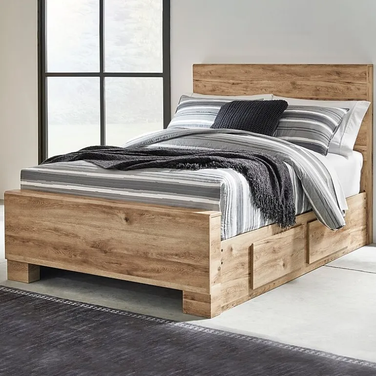 Signature Design by Ashley Hyanna Panel Bed with 2 Side Storage Drawers