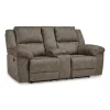 Signature Design by Ashley® Laresview Pad-Arm Motion Upholstered Reclining Loveseat