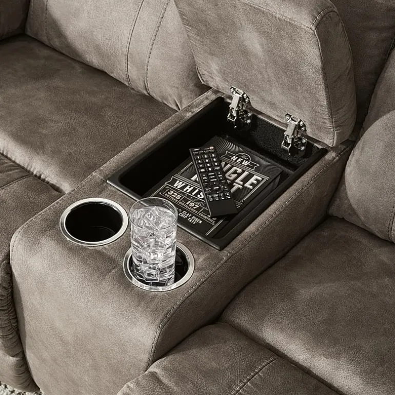 Signature Design by Ashley® Laresview Pad-Arm Motion Upholstered Reclining Loveseat