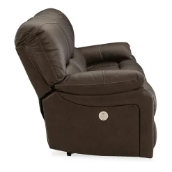 Signature Design By Ashley Leesworth Dual Power Leather Reclining Sofa