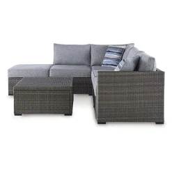 Signature Design by Ashley® Petal Road 4-pc. Outdoor Loveseat Sectional Ottoman Table Set