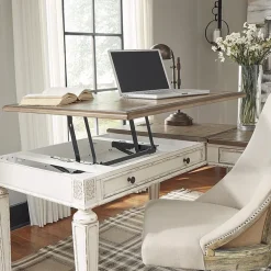 Signature Design by Ashley Realyn 60" Home Office Lift Top Desk with USB Charging