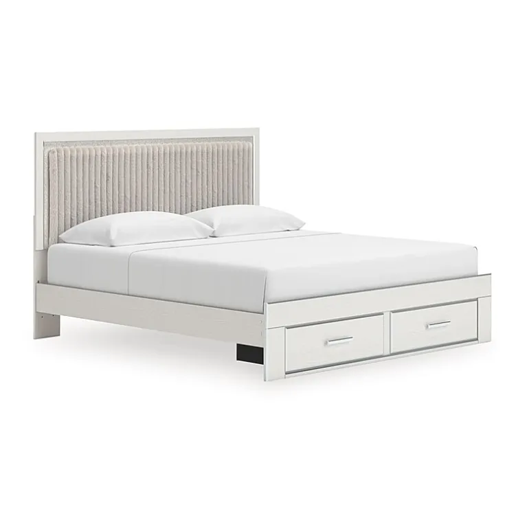 Signature Design by Ashley Rogers Upholstered Panel Platform Storage Bed