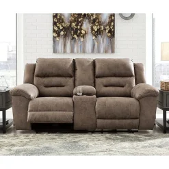 Signature Design by Ashley® Stoneland Manual Reclining Loveseat with Console