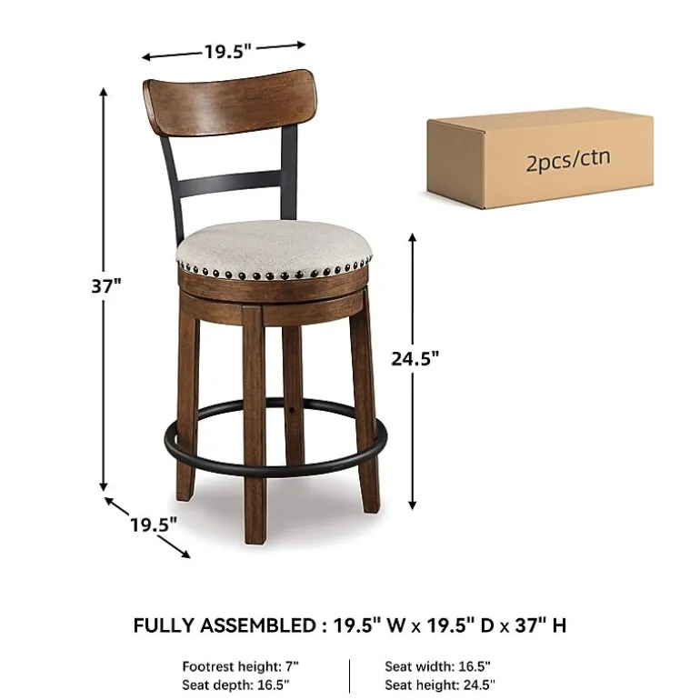 Signature Design by Ashley® Valebeck Counter Height Swivel Bar Stool