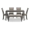 Signature Design by Ashley Wright Dining Table and 4 Chairs and Bench