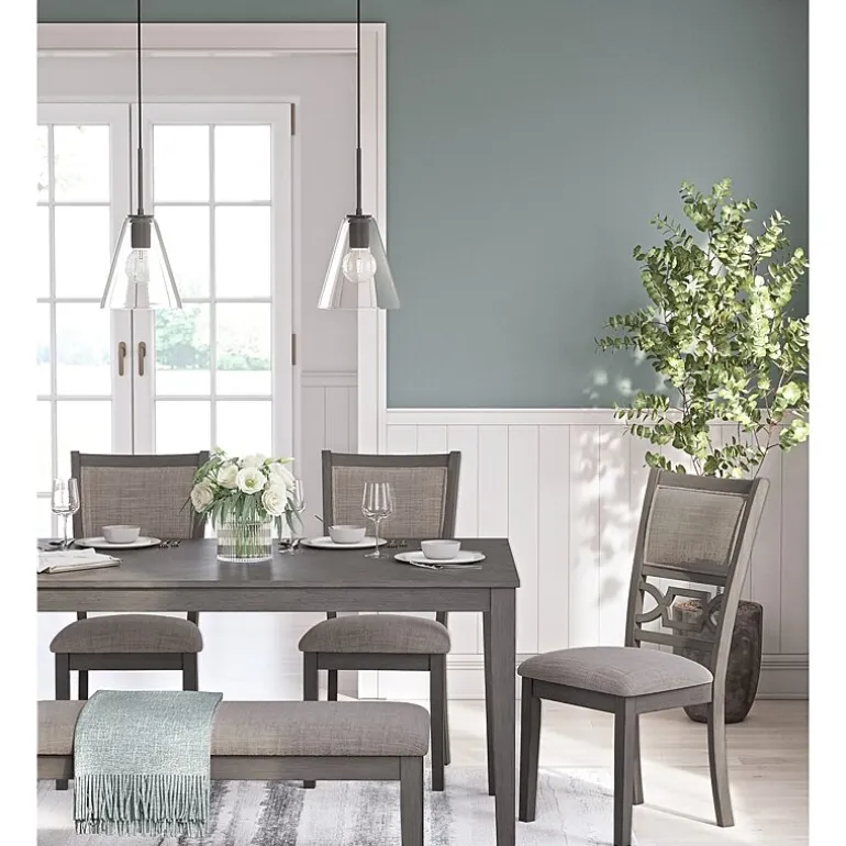 Signature Design by Ashley Wright Dining Table and 4 Chairs and Bench