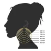 Silver Reflections 14K Gold Over Brass Hoop Earrings