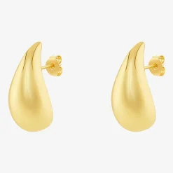 Silver Reflections 14K Gold Over Brass 20mm Stud Earrings