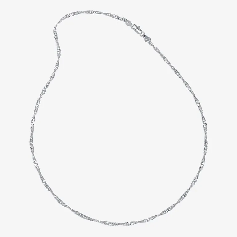 Silver Reflections Pure Silver Over Brass 16-30" Chain Necklace
