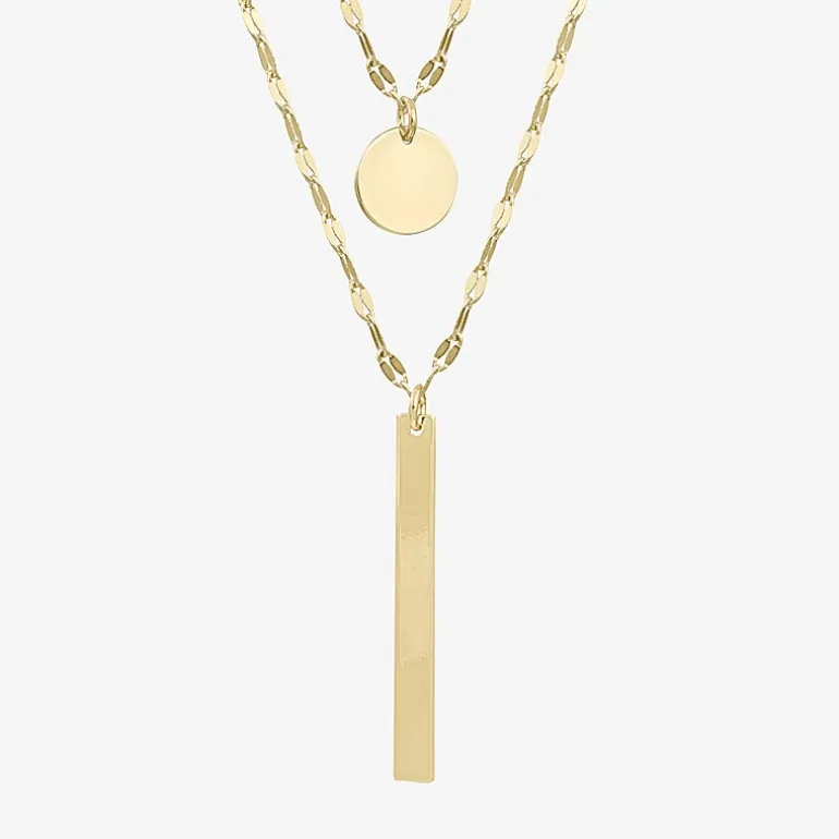 Silver Reflections Womens 14K Gold Over Brass 30 Inch Pendant Necklace