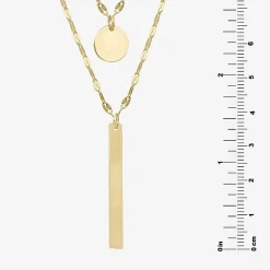 Silver Reflections Womens 14K Gold Over Brass 30 Inch Pendant Necklace