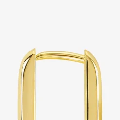 Silver Reflections Womens 14K Gold Over Brass Rectangular Drop Earrings