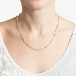 Silver Reflections Womens 24K Gold Over Brass 18 Inch Bead Chain Necklace
