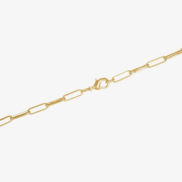 Silver Reflections Womens 14K Gold Over Brass 18 Inch Link Chain Necklace