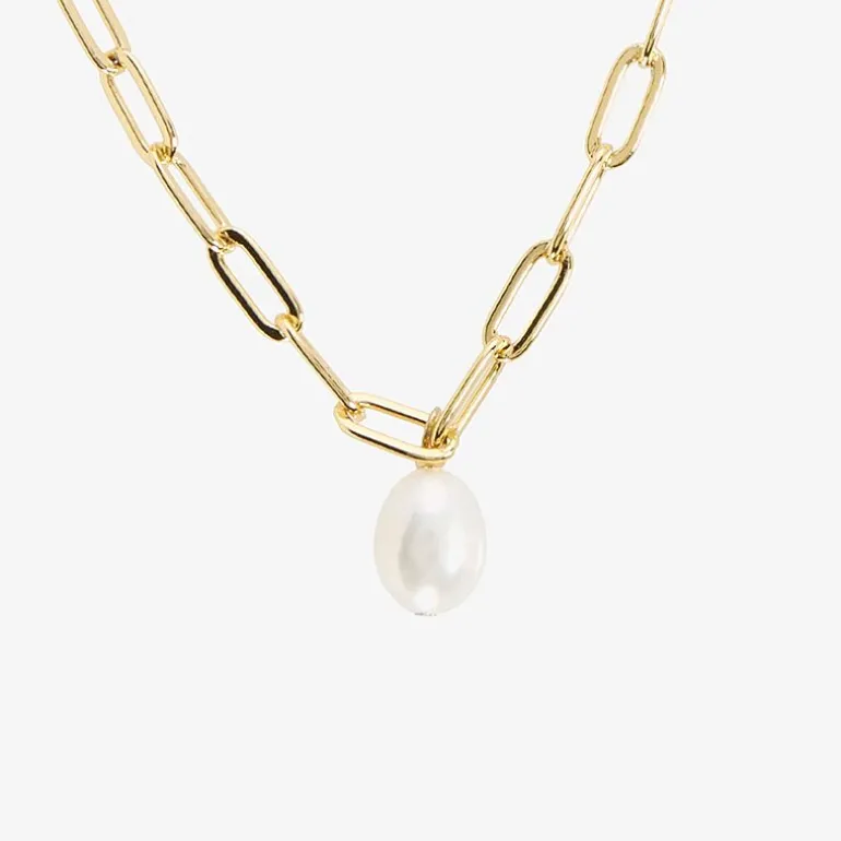 Silver Reflections Womens 14K Gold Over Brass 30 Inch Link Chain Necklace