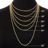Silver Reflections Womens 18K Gold Over Brass 18 Inch Paperclip Chain Necklace
