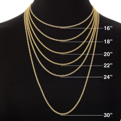 Silver Reflections Womens 18K Gold Over Brass 18 Inch Paperclip Chain Necklace