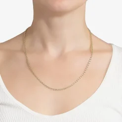 Silver Reflections Womens 24K Gold Over Brass 20 Inch Bead Chain Necklace