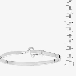 Silver Reflections Womens Pure Silver Over Brass Bangle Bracelet