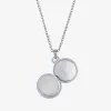 Silver Reflections Womens Pure Silver Over Brass 18 Inch Locket Necklace
