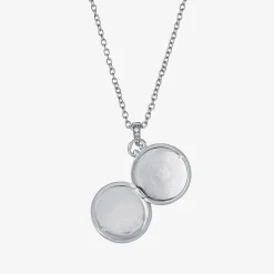Silver Reflections Womens Pure Silver Over Brass 18 Inch Locket Necklace