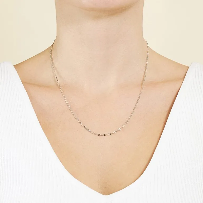 Silver Reflections Womens Pure Silver Over Brass 18 Inch Link Chain Necklace