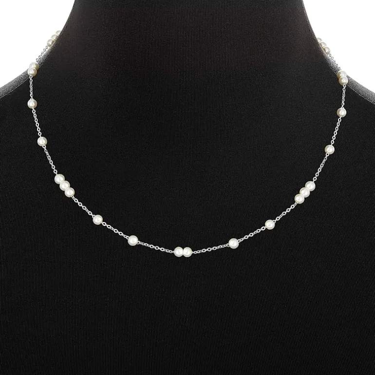 Silver Reflections Womens Pure Silver Over Brass 18 Inch Cable Chain Necklace