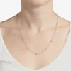 Silver Reflections Womens Pure Silver Over Brass 18 Inch Bead Chain Necklace
