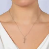 Silver Treasures Strong Womens Sterling Silver 16 Inch Pendant Necklace