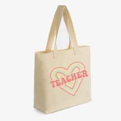 Simply Sage Market - Zippered Canvas Tote - Colorful Heart Teacher