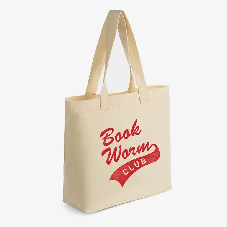 Simply Sage Market - Zippered Canvas Tote - Book Worm Club Distressed