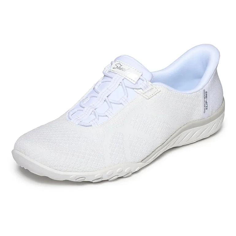 Skechers Hands Free Slip-Ins Breathe-Easy Knitty Waves Womens Almond Closed Toe Slip-On Shoe