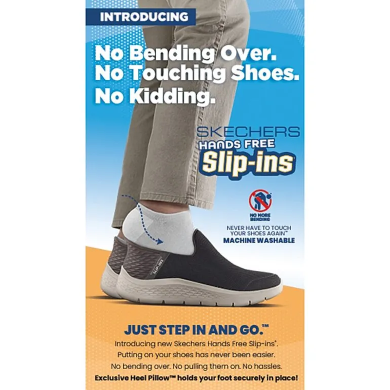 Skechers Hands Free Slip-Ins Go Walk Flex Hands Up Mens Walking Shoes Wide Width