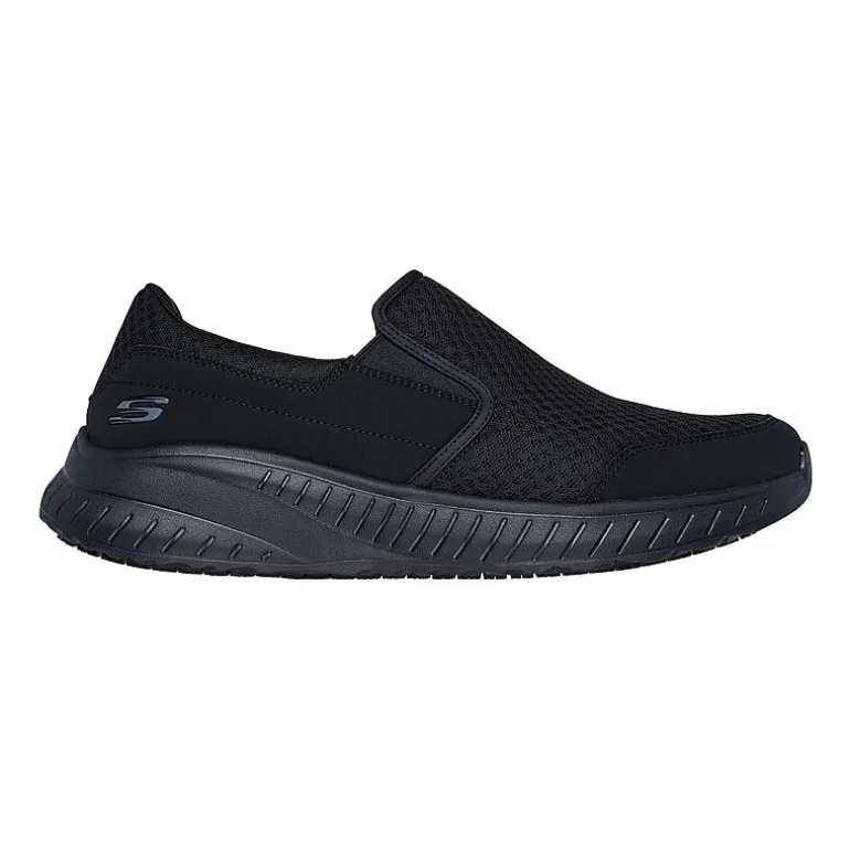 Skechers Hands Free Slip-Ins Squad Chaos Sr Urgran Mens Moc Closed Toe Work Shoes