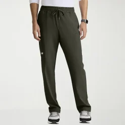 Skechers Skp718 Compass 5-Pocket Elastic Waistband Straight Leg Mens Big and Tall Stretch Fabric Moisture Wicking Scrub Pant