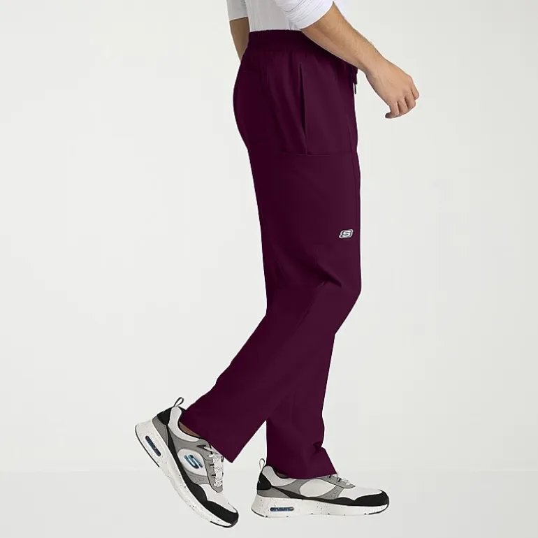 Skechers Skp718 Compass 5-Pocket Elastic Waistband Straight Leg Mens Big and Tall Stretch Fabric Moisture Wicking Scrub Pant