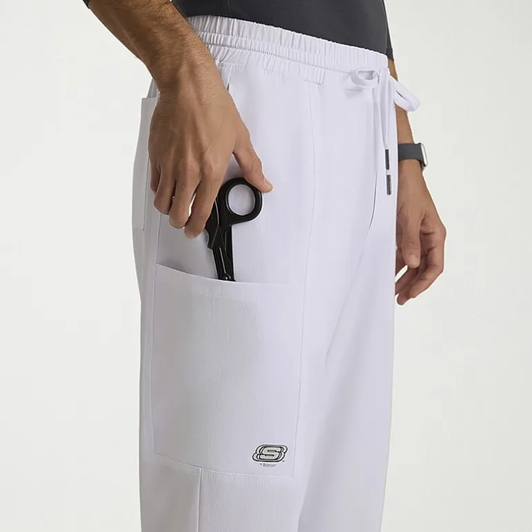Skechers Skp718 Compass 5-Pocket Elastic Waistband Straight Leg Mens Big and Tall Stretch Fabric Moisture Wicking Scrub Pant