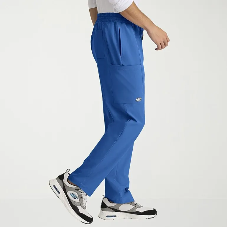 Skechers Skp718 Compass 5-Pocket Elastic Waistband Straight Leg Mens Big and Tall Stretch Fabric Moisture Wicking Scrub Pant