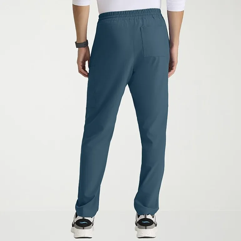 Skechers Skp718 Compass 5-Pocket Elastic Waistband Straight Leg Mens Big and Tall Stretch Fabric Moisture Wicking Scrub Pant