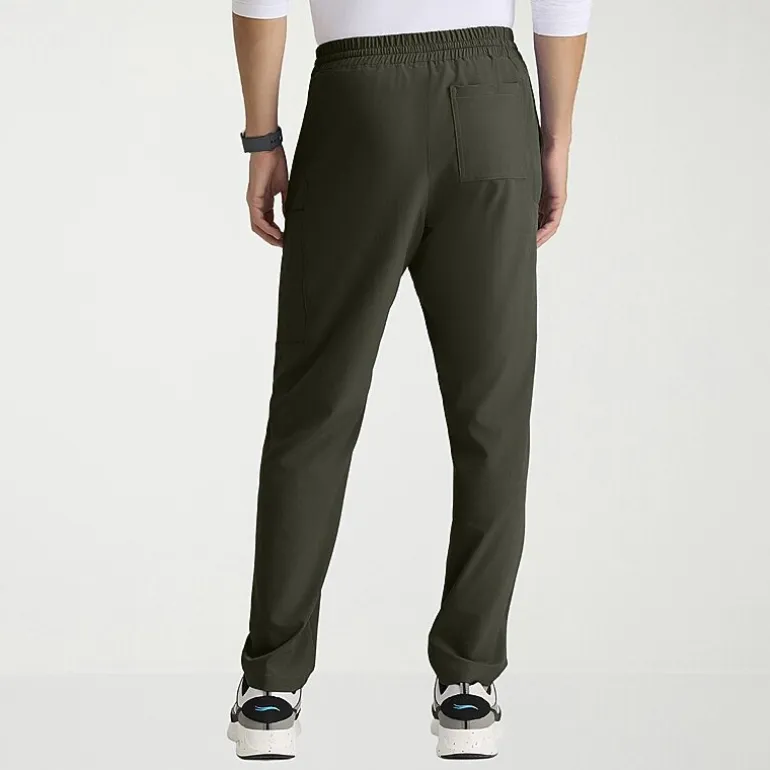 Skechers Skp718 Compass 5-Pocket Elastic Waistband Straight Leg Mens Big and Tall Stretch Fabric Moisture Wicking Scrub Pant