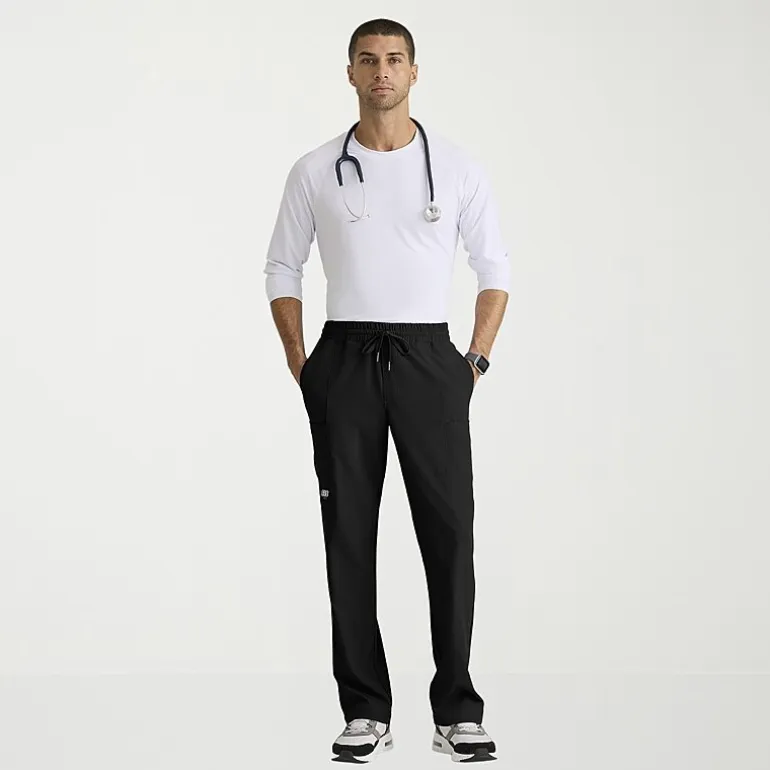 Skechers Skp718 Compass 5-Pocket Elastic Waistband Straight Leg Mens Big and Tall Stretch Fabric Moisture Wicking Scrub Pant