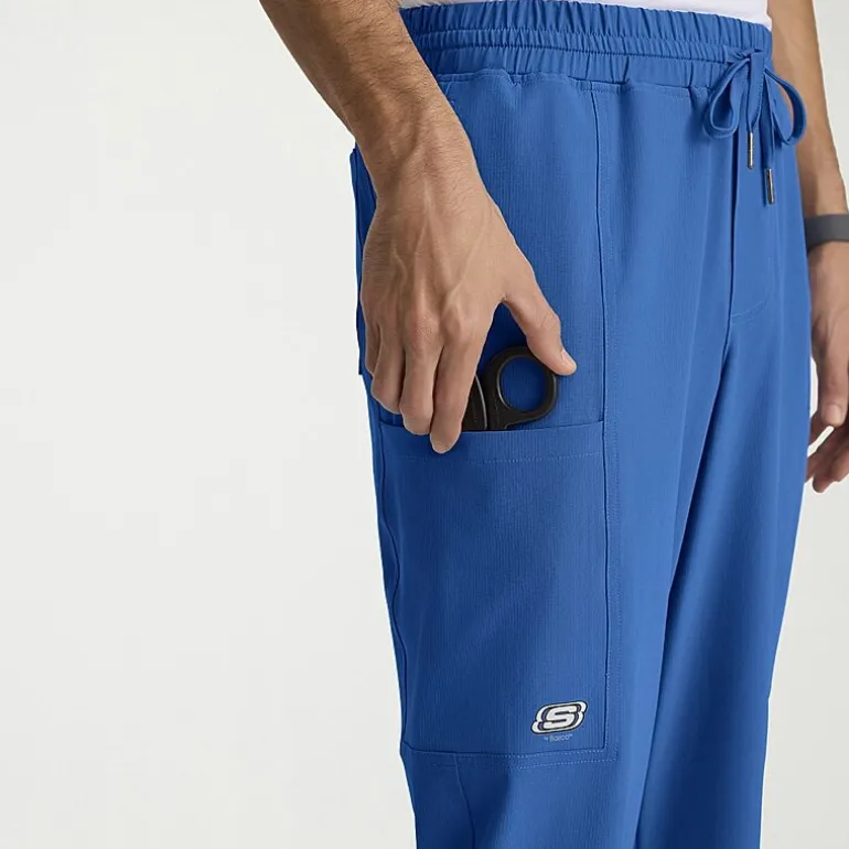 Skechers Skp718 Compass 5-Pocket Elastic Waistband Straight Leg Mens Big and Tall Stretch Fabric Moisture Wicking Scrub Pant