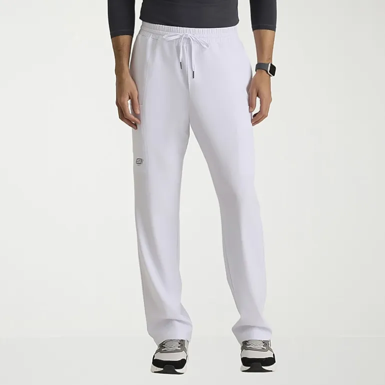 Skechers Skp718 Compass 5-Pocket Elastic Waistband Straight Leg Mens Big and Tall Stretch Fabric Moisture Wicking Scrub Pant