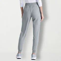 Skechers Skp552 Theory 4-Pocket Mid-Rise Jogger Womens Petite Stretch Fabric Moisture Wicking Scrub Pant