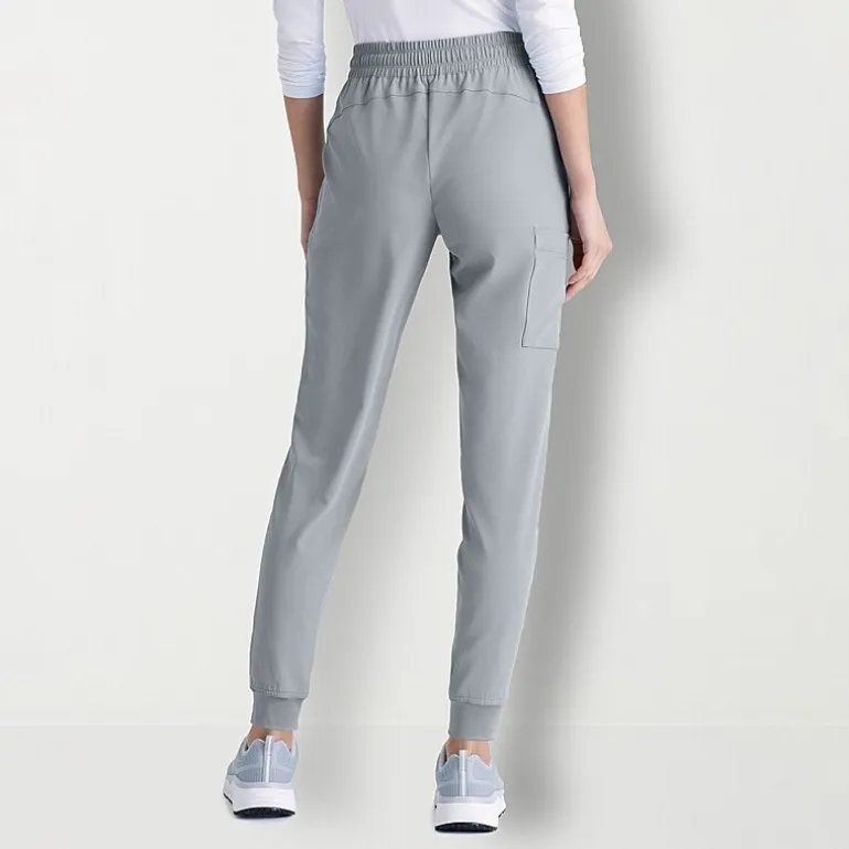 Skechers Skp552 Theory 4-Pocket Mid-Rise Jogger Womens Petite Stretch Fabric Moisture Wicking Scrub Pant