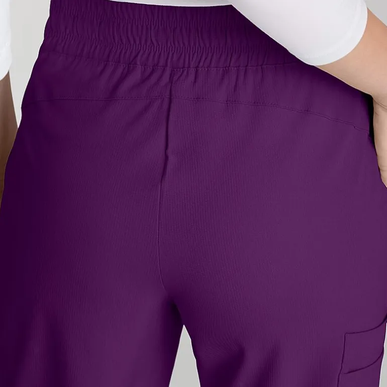 Skechers Skp552 Theory 4-Pocket Mid-Rise Jogger Womens Petite Stretch Fabric Moisture Wicking Scrub Pant
