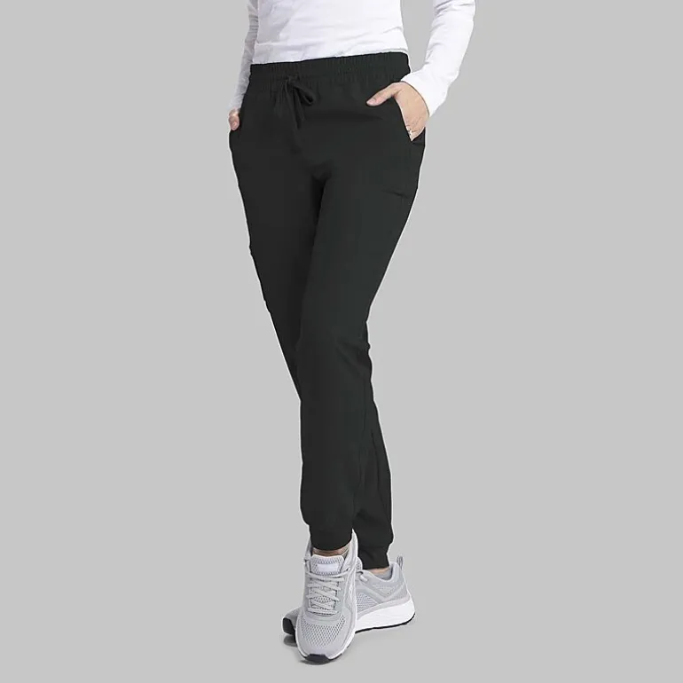 Skechers Skp552 Theory 4-Pocket Mid-Rise Jogger Womens Petite Stretch Fabric Moisture Wicking Scrub Pant