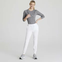 Skechers Skp552 Theory 4-Pocket Mid-Rise Jogger Womens Petite Stretch Fabric Moisture Wicking Scrub Pant